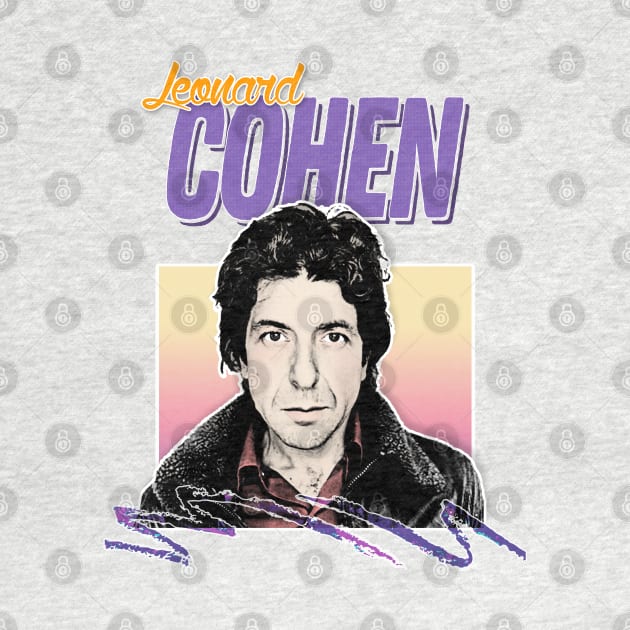 Leonard Cohen  / Aesthetic Retro Vintage Style Design by DankFutura